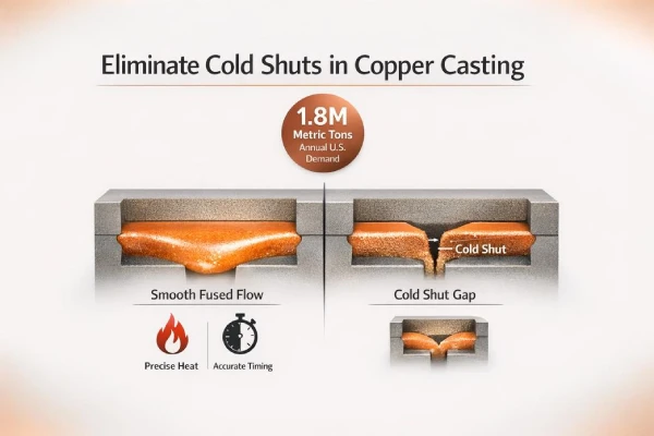 Eliminate Cold Shuts in Copper Casting