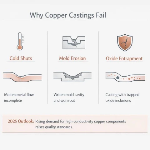 copper castings fail