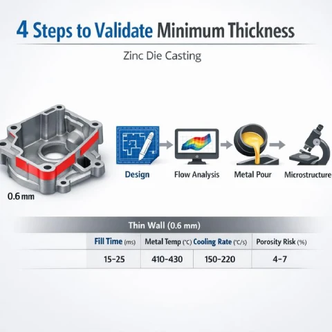 4-Step Verification of Minimum Thickness in Zinc Die Casting