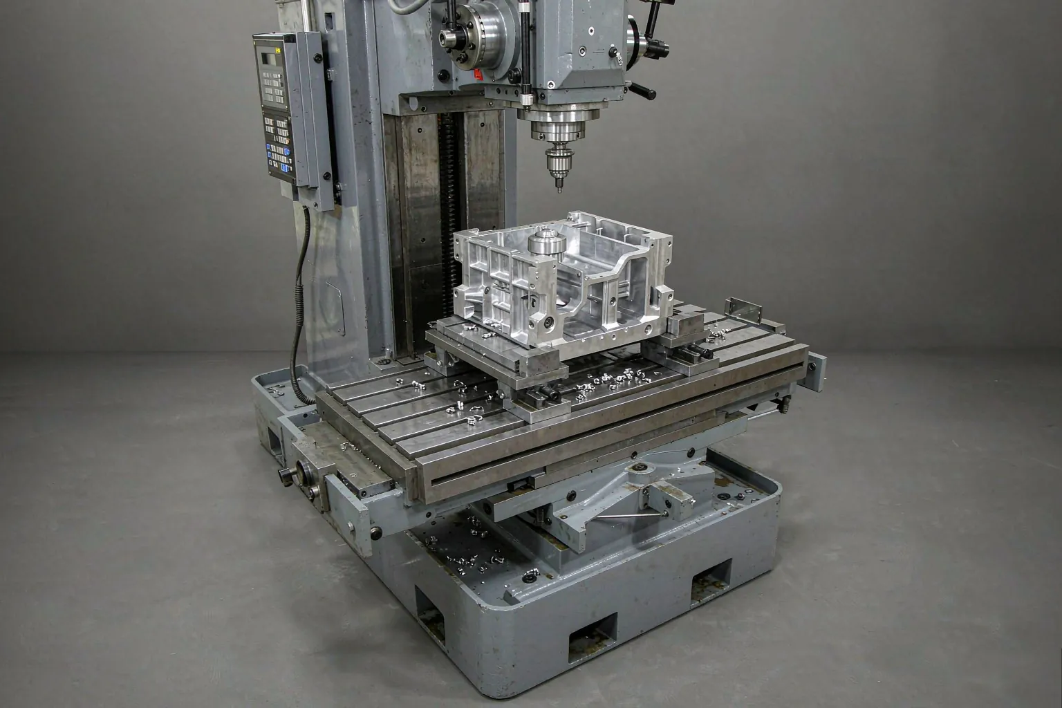 aluminum casting alloys cast housing being machined on a CNC mill