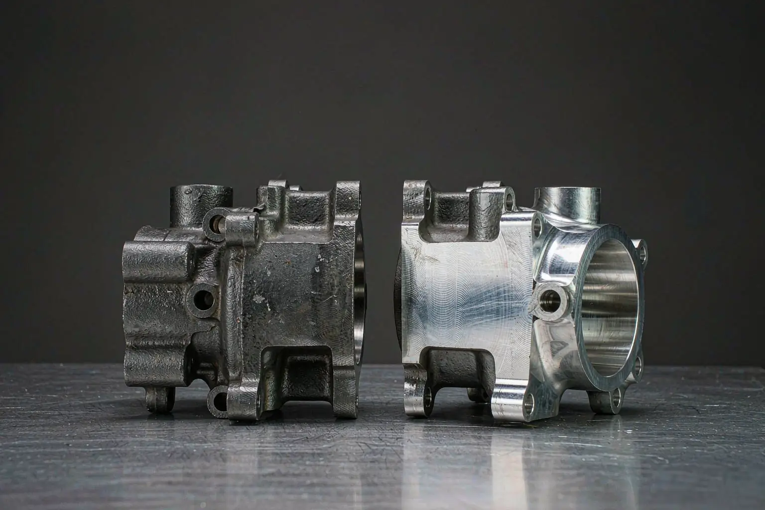 casting RFQ quote review comparing two machined cast parts and inspection reports